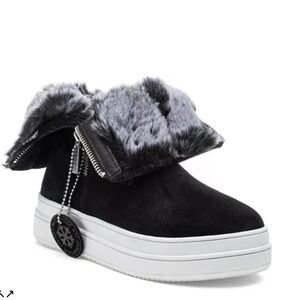 J/Slides Tristan Faux Fur Lined Waterproof Sneaker Boots